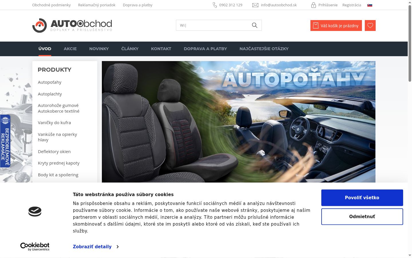 Screenshot des Einwilligungsbanners vor jeglicher Interaktion