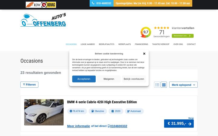 Screenshot of autooffenberg.nl