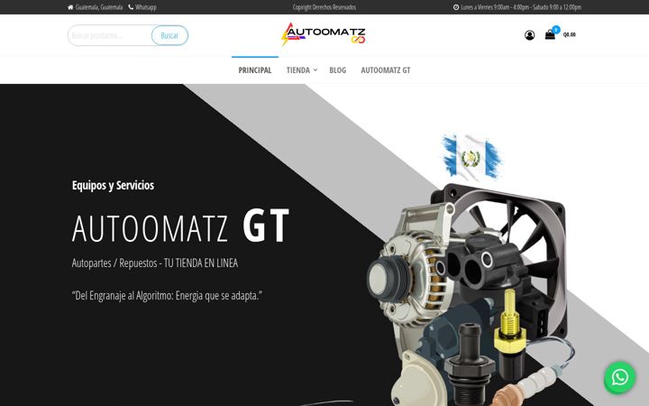 Screenshot of autoomatz.com