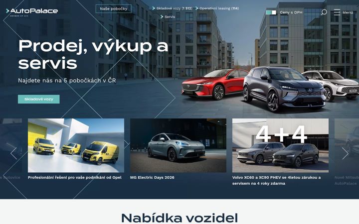 Screenshot of autopalace.cz