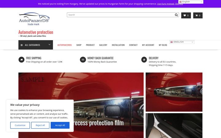 Skärmbild av autopanzerds.com