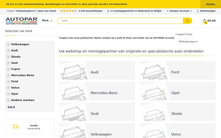 Screenshot of autopar.nl