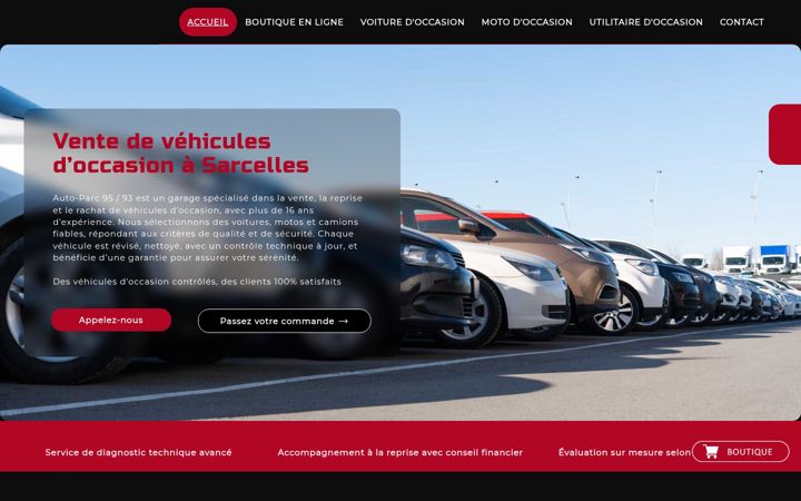 Skärmbild av autoparc95.fr