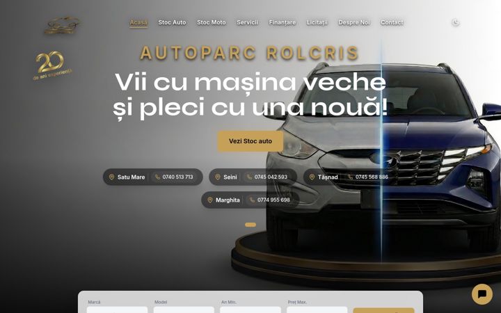 Screenshot of autoparcrolcris.ro