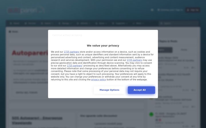 Screenshot of autopareri.com