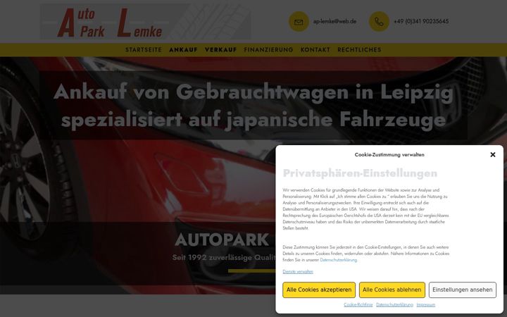 Screenshot of autopark-lemke.de