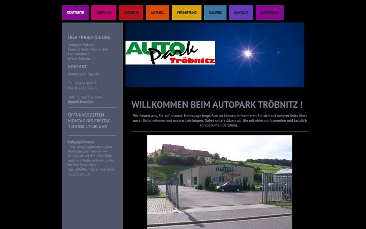Skärmbild av autopark-troebnitz.de