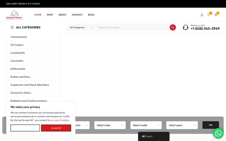 Screenshot of autopartessanchez.com