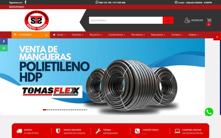 Screenshot of autopartessantotomas.com