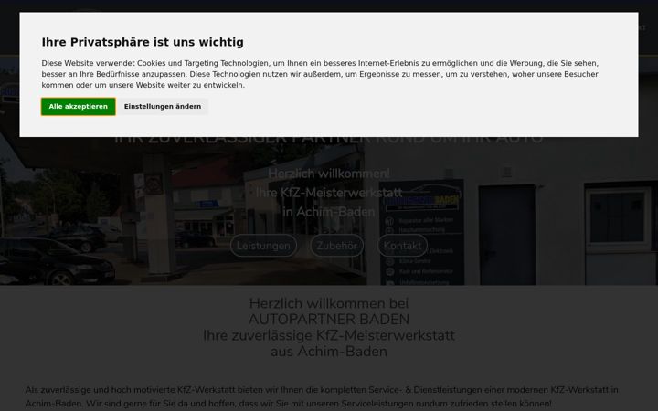 Screenshot of autopartner-baden.de
