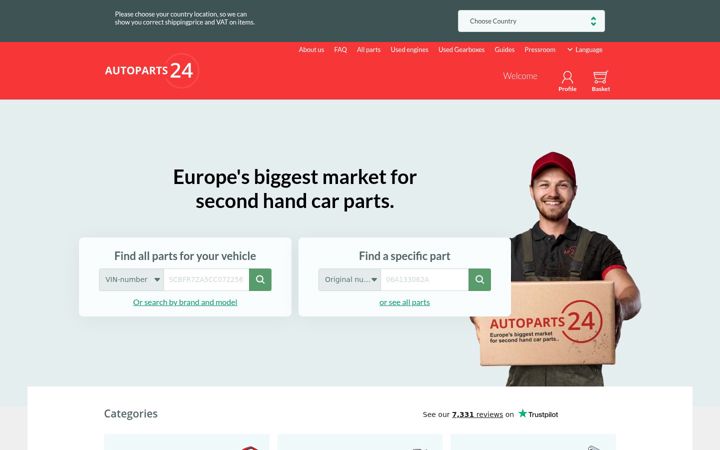Screenshot of autoparts-24.com