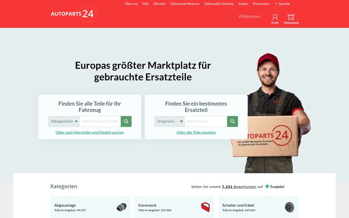 Screenshot of autoparts24.eu