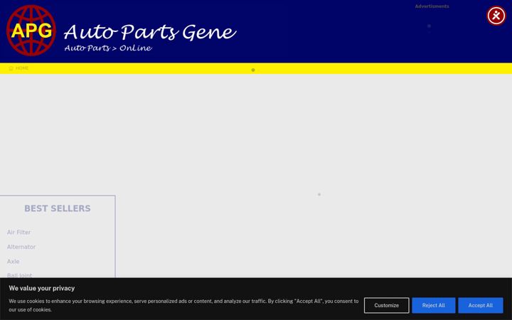 Screenshot of autopartsgene.com