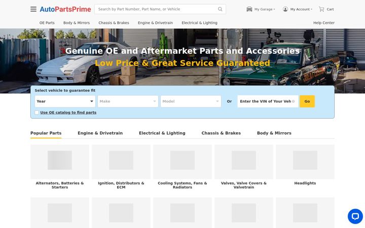 Screenshot of autopartsprime.com