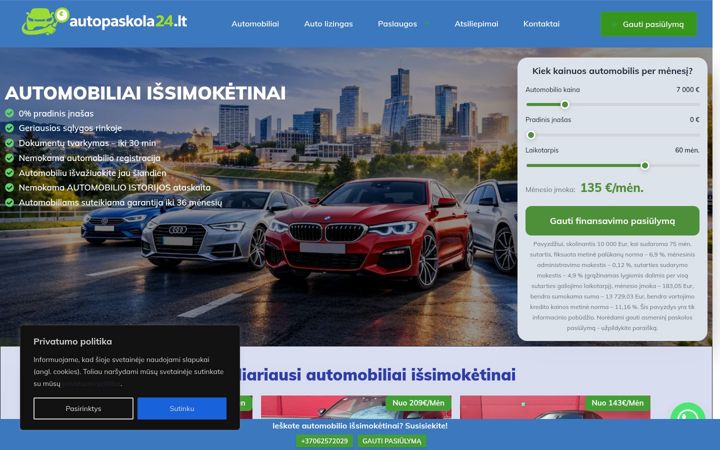 Screenshot of autopaskola24.lt