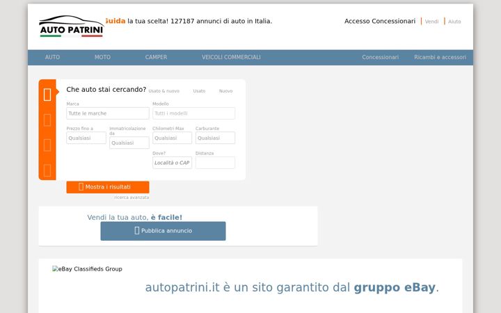 Screenshot of autopatrini.it