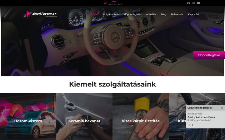 Screenshot of autopatyolat.hu