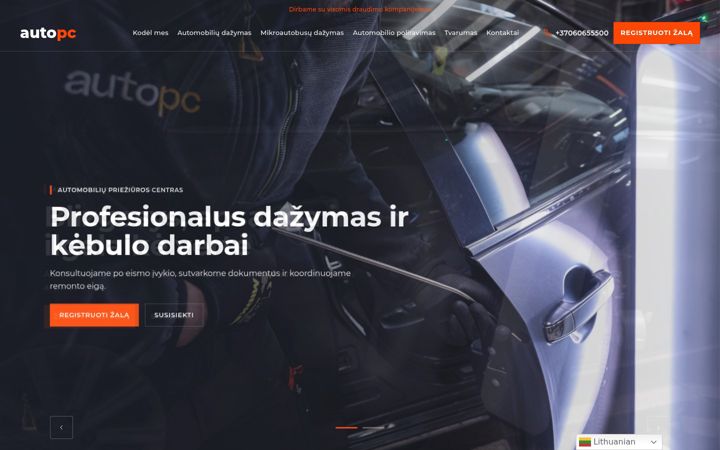 Screenshot of autopc.lt