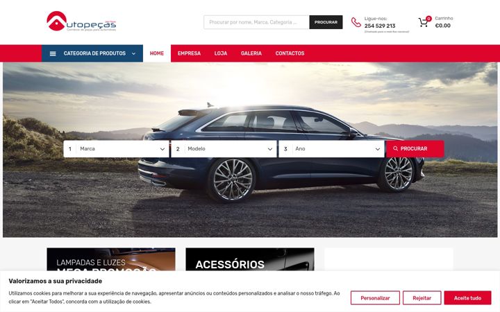 Screenshot of autopecasjoaomorais.com