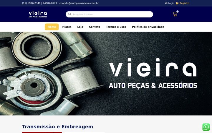 Screenshot of autopecasvieira.com.br