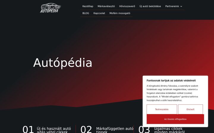 Screenshot of autopedia.hu