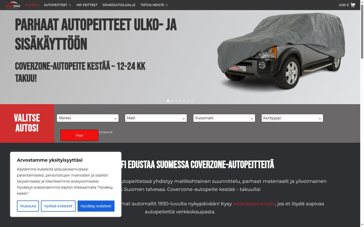Ekraanipilt nõusolekubännerist, mida näidati enne mis tahes suhtlust