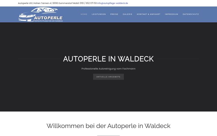 Screenshot of autoperle-waldeck.de