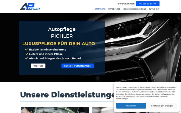 Screenshot of autopflege-pichler.cc