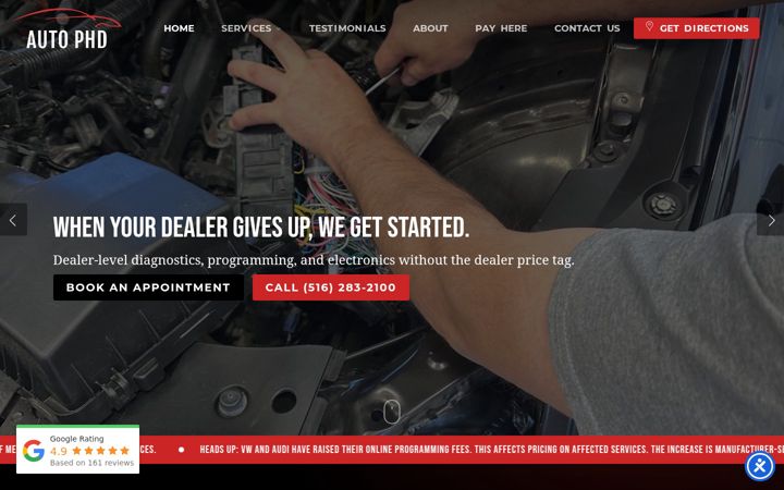Screenshot of autophd.com