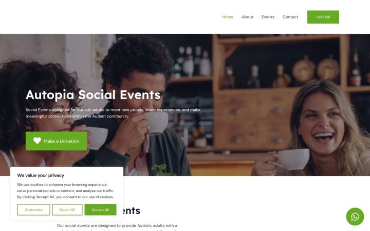 Screenshot of autopiasocialevents.co.za