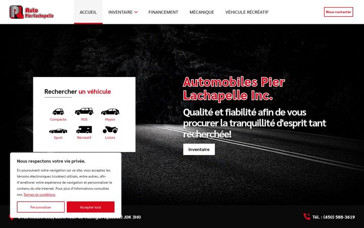 Snímek obrazovky autopierlachapelle.com