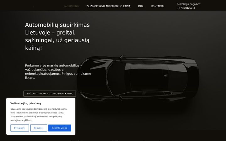 Snimka zaslona za autopirklys.lt
