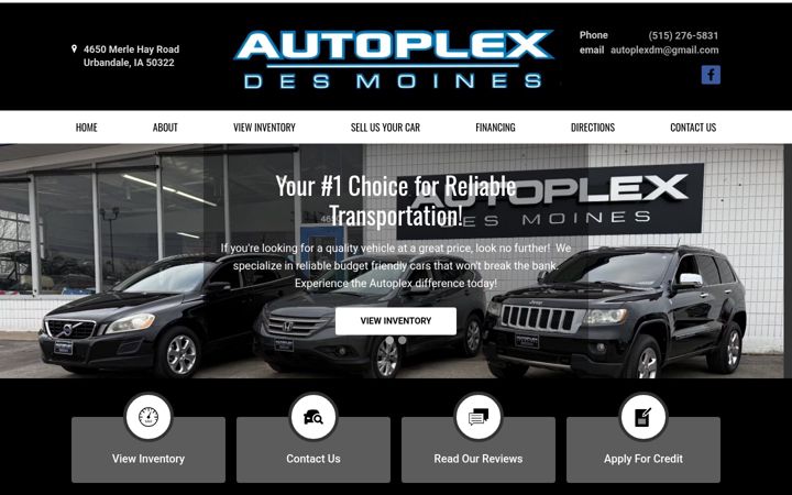 Ekrānuzņēmums no autoplexdesmoines.com