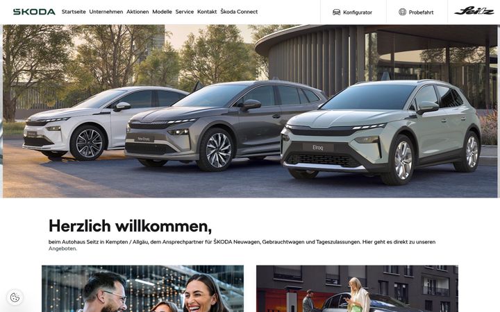 Screenshot of autoplus.skoda-auto.de