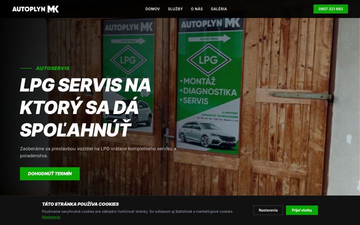 Screenshot of autoplynmk.sk