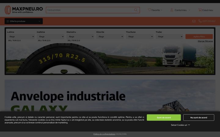 Screenshot di autopneu.ro