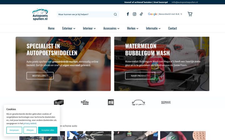 Screenshot of autopoetsspullen.nl