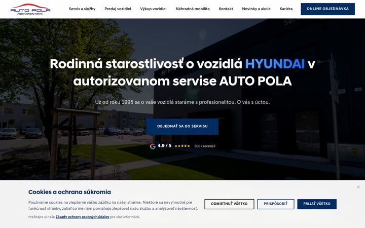 Screenshot of autopola.sk