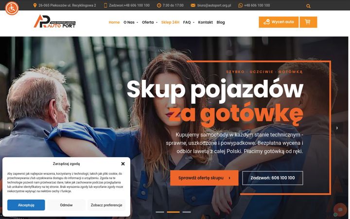 Екранна снимка на autoport.org.pl