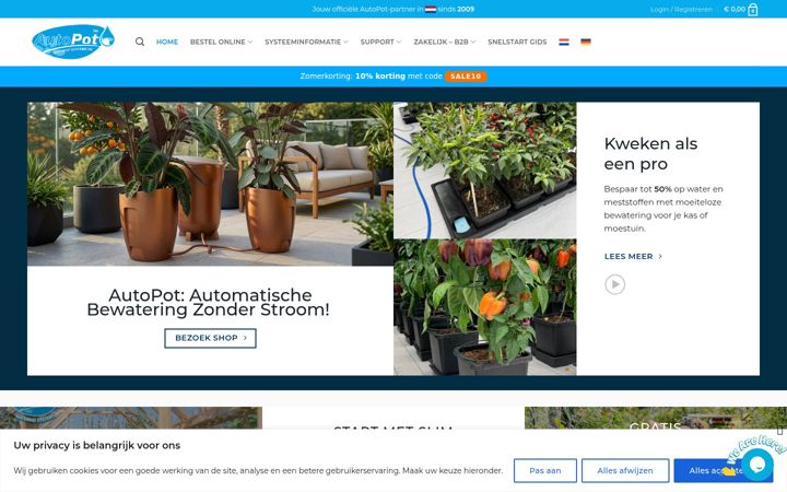 Kuvakaappaus sivustosta autopot.nl