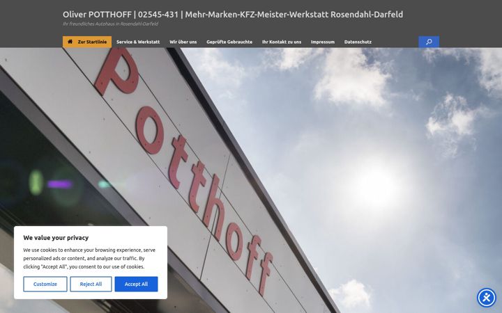 Екранна снимка на autopotthoff.de
