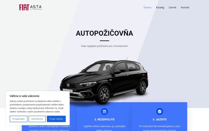Screenshot stránky autopozicovnahe.sk