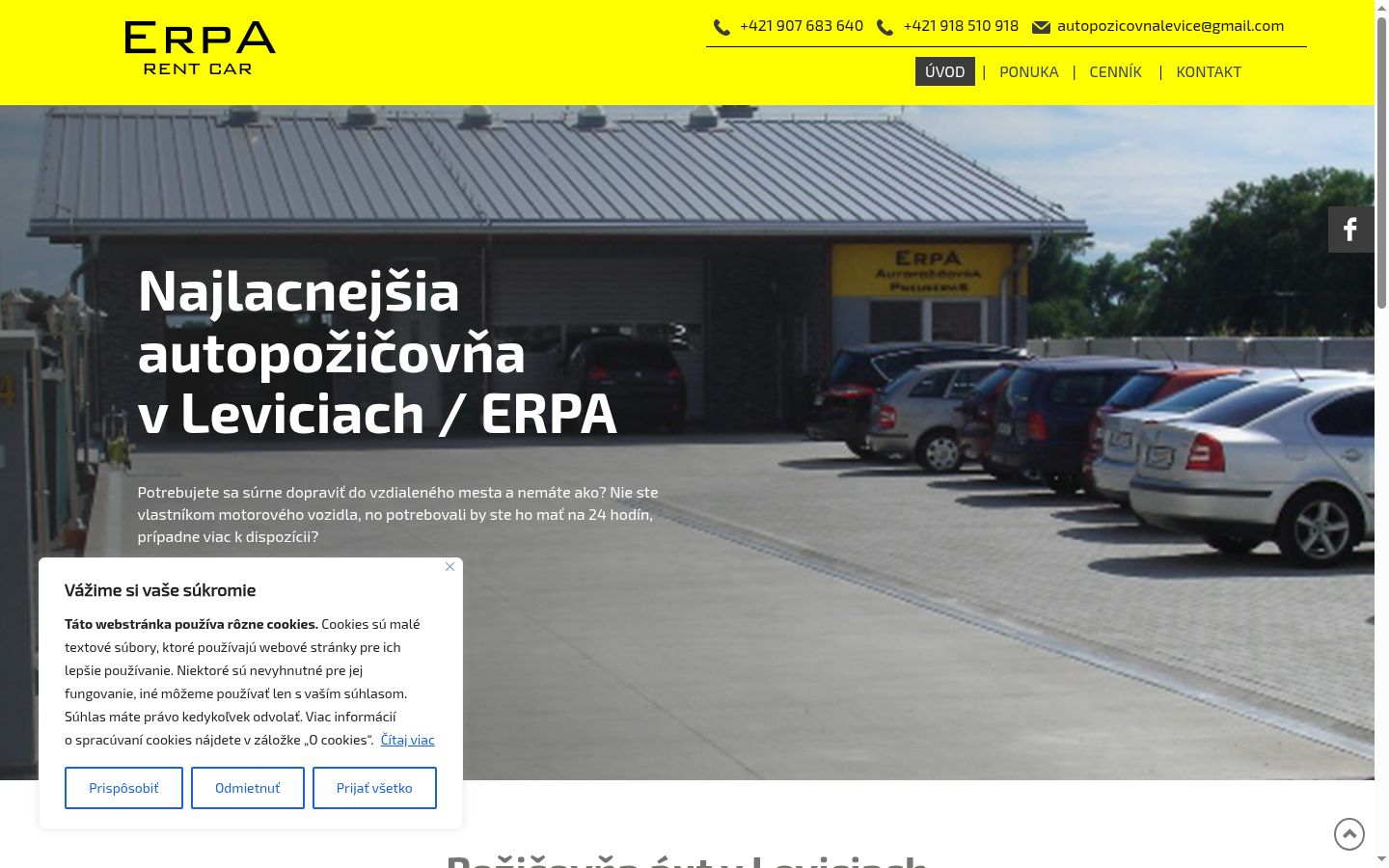 Captura de pantalla del banner de consentimiento mostrado antes de cualquier interacción