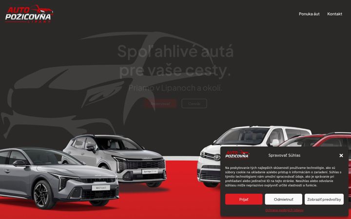 Screenshot of autopozicovnalipany.sk