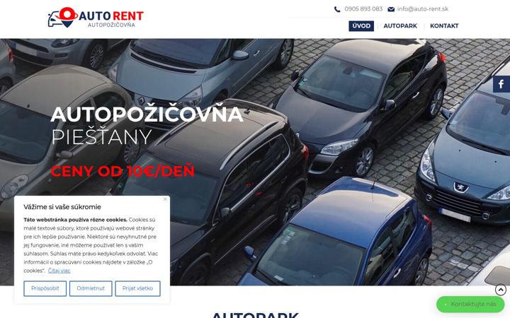 Screenshot of autopozicovnapiestany.sk
