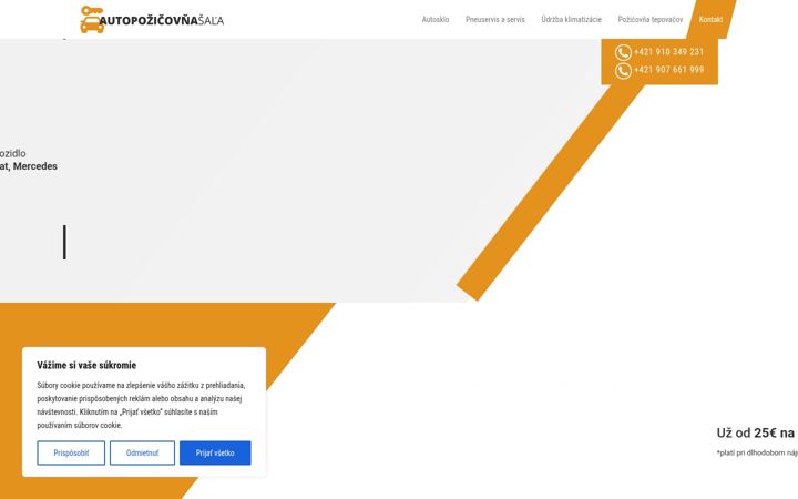 Screenshot of autopozicovnasala.sk