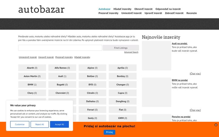 Screenshot of autopredaj.sk