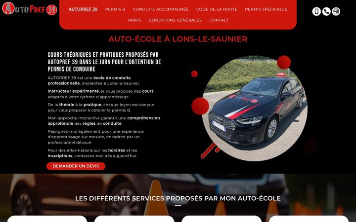 Screenshot of autopref-39.fr