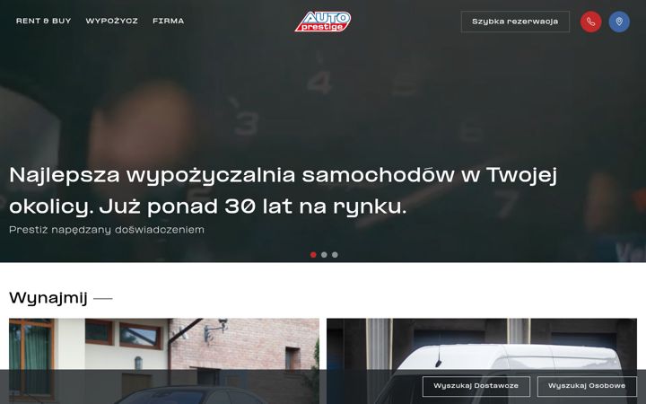 Kuvakaappaus sivustosta autoprestige.pl