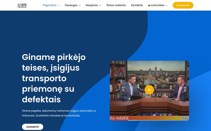 Snímek obrazovky autopretenzija.lt